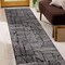 World Rug Gallery Contemporary Boho Stripes Non Shedding Soft Area Rug 2' x 7' Black 396BLACK2x7 - alternate 5
